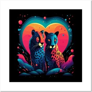 Cheetah Valentine Day Posters and Art